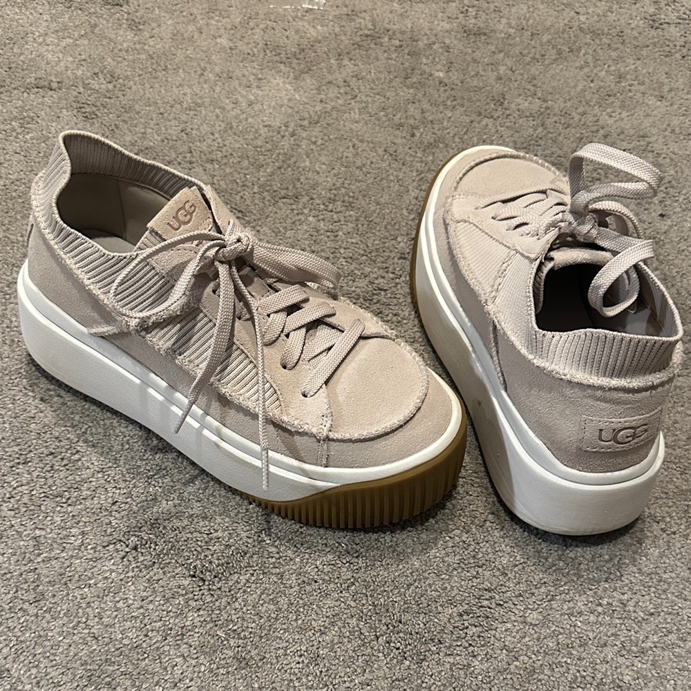 UGG Women's Beige Platform Sneakers